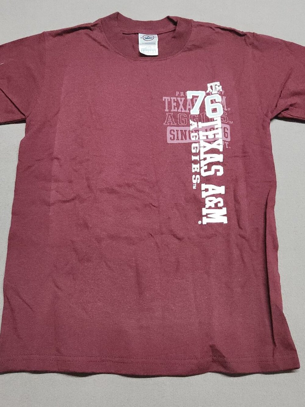 Jerzees Texas A&M Aggies Youth T-Shirt Size 5/7 Cotton Maroon Ncaa 150